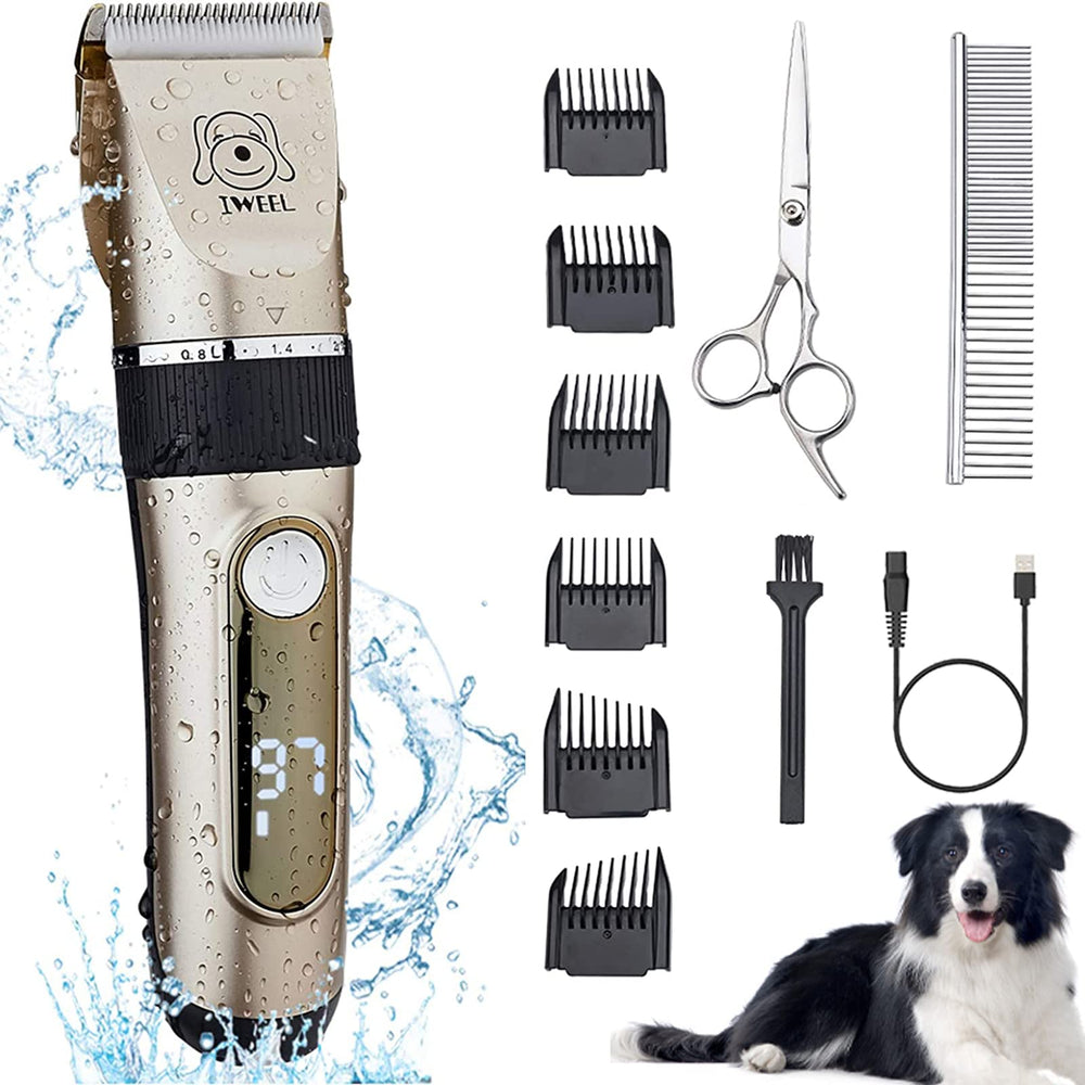IWEEL cortapelos para perro inalámbrico con 2 velocidades, corte preciso.