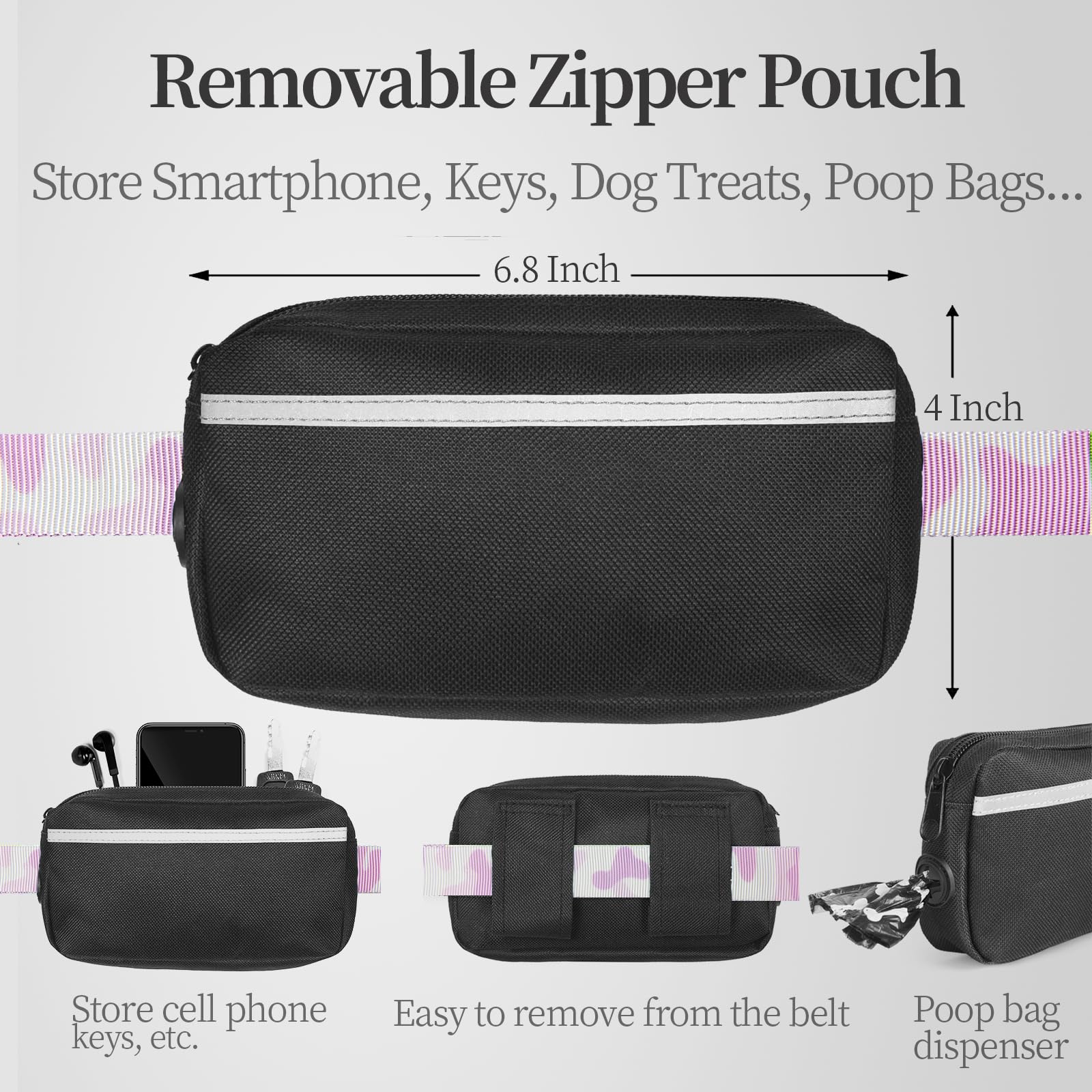 iYoShop bolsa con cremallera desmontable para llaves y teléfono, organización en movimiento.