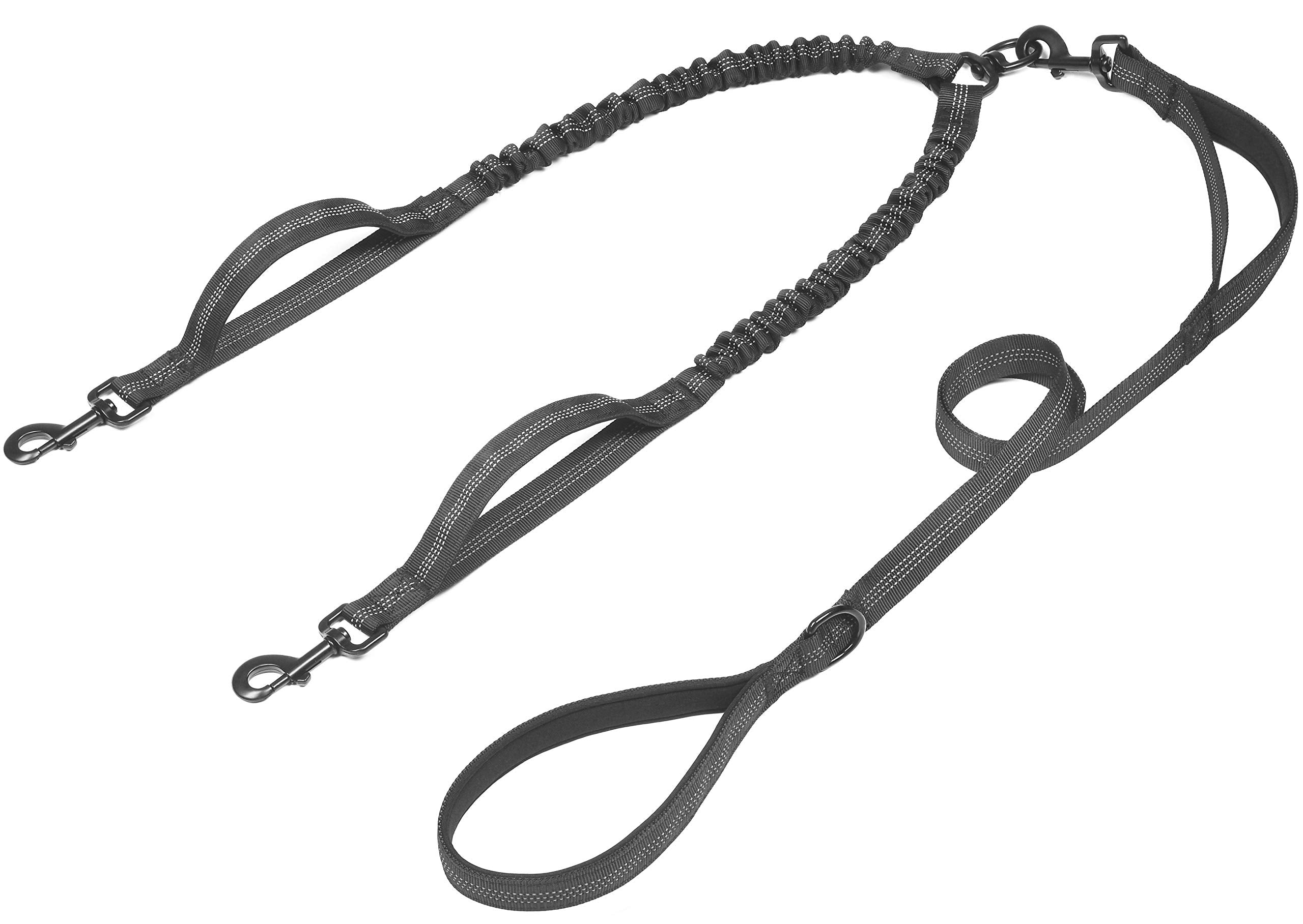iYoShop doble correa para perros 360 giro, guía estable sin enredos.