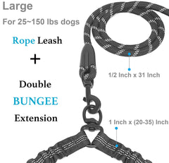 iYoShop extensión bungee absorbe choques entre perros para paseos más suaves.