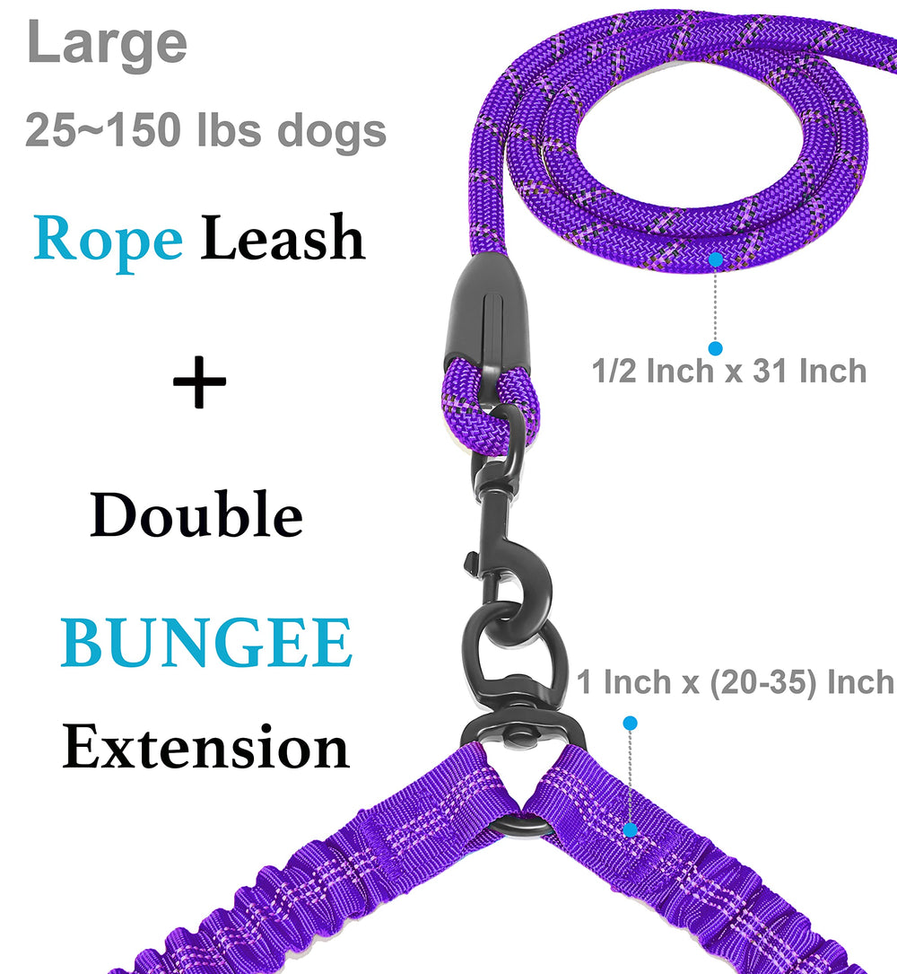 Extensor bungee amortiguador de 20 a 35 pulgadas para perros activos