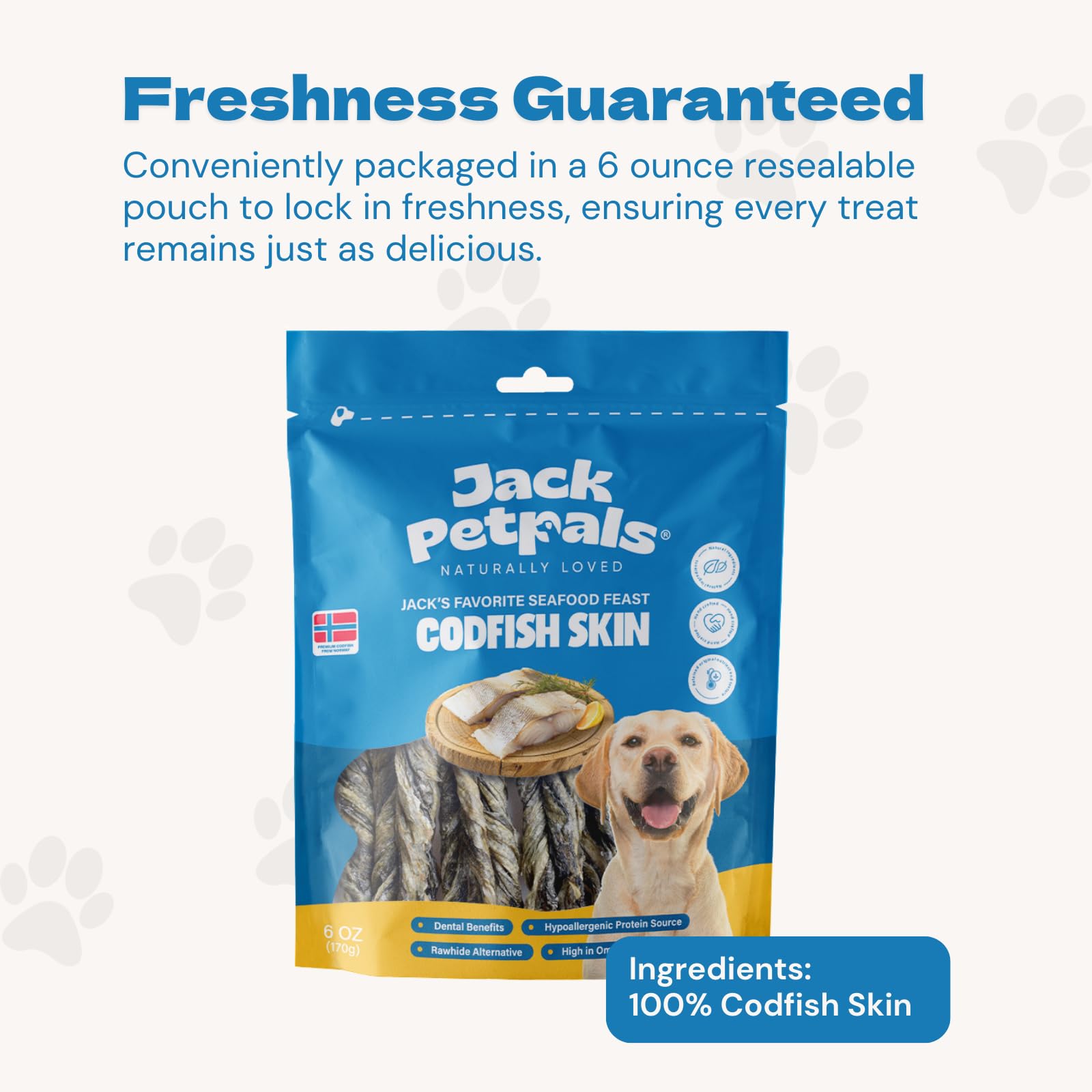 Jack PetPals origen noruego 100% de bacalao