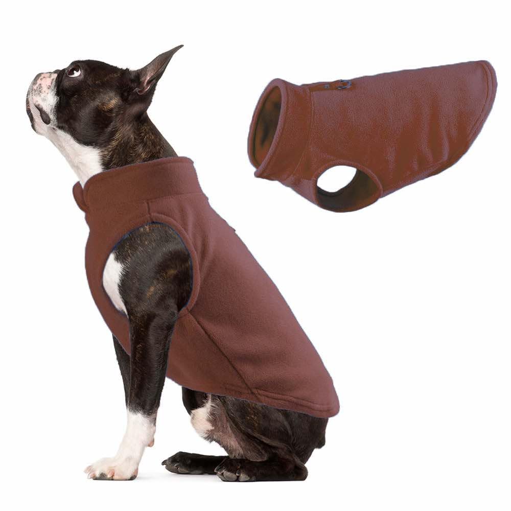 Jacko & Co chaleco de forro polar para perro con anillo de correa, ideal para paseos.