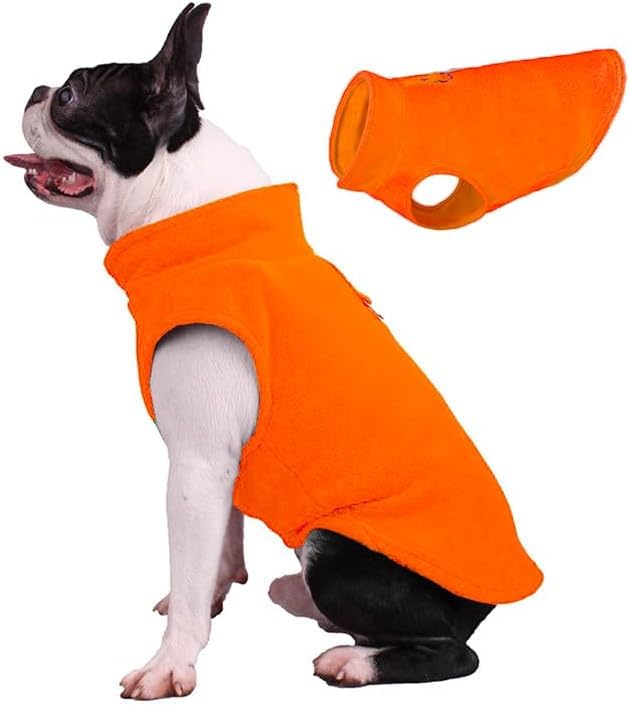 Chaleco JACKO CO naranja con anilla de correa para paseos seguros.
