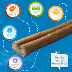 Jack&Pup bully sticks sin olor para masticadores intensos.