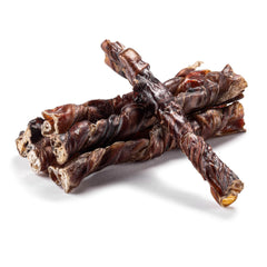 Jack&Pup Bully Twists 6 pulgadas, enfoque en limpieza dental suave