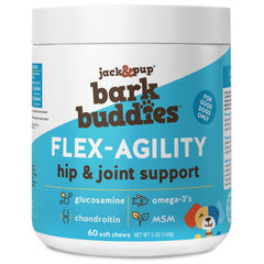 jackpup-flexagilidad-empaque: envase Bark Buddies para articulaciones saludables