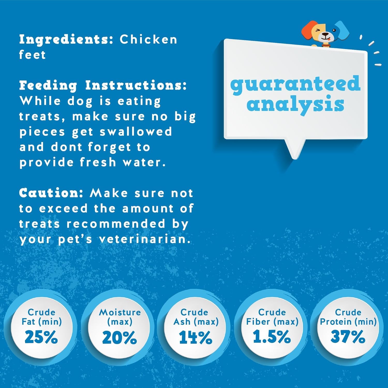 Jack&Pup Patas de Pollo Deshidratadas: ingredientes naturales para merienda saludable.