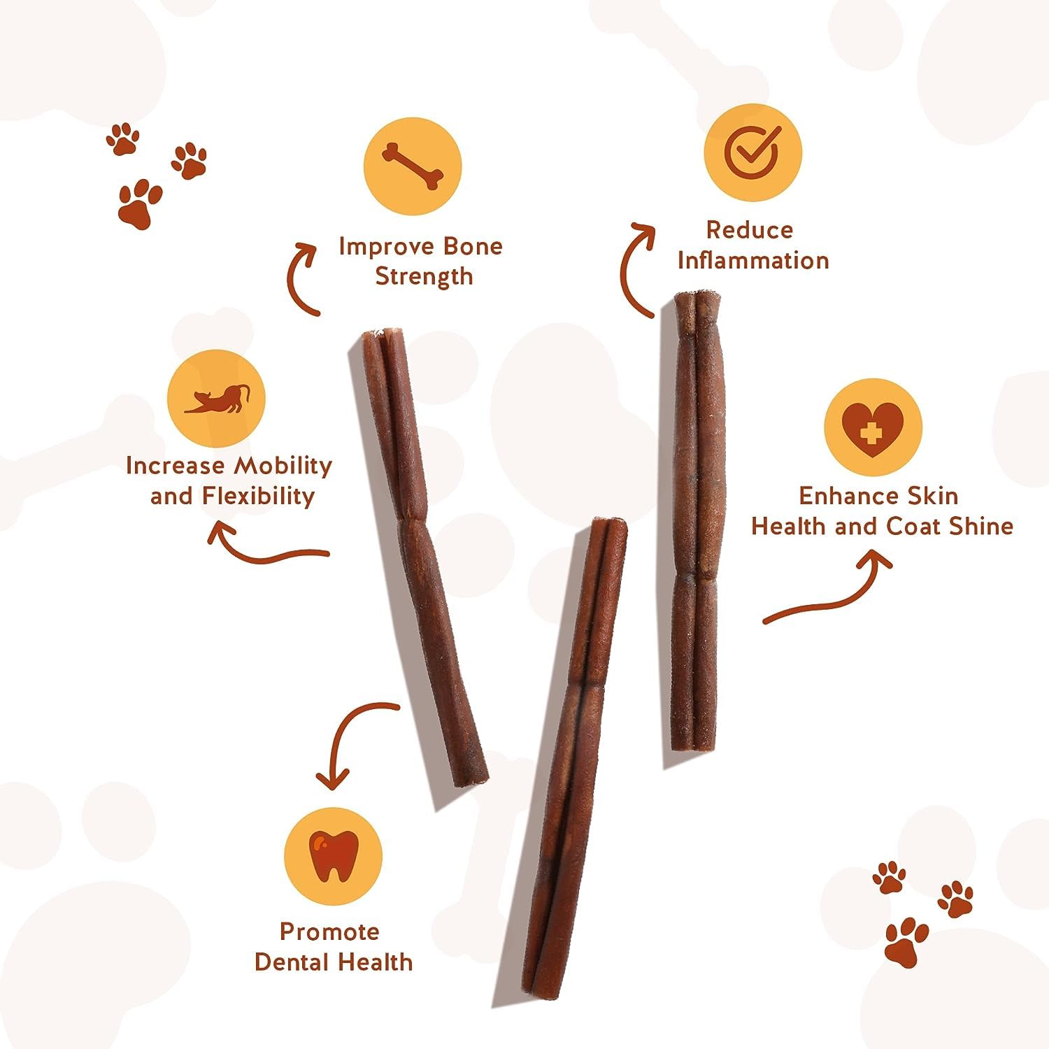 JackPup palitos sin cuero crudo para perros, opción natural sin aditivos.