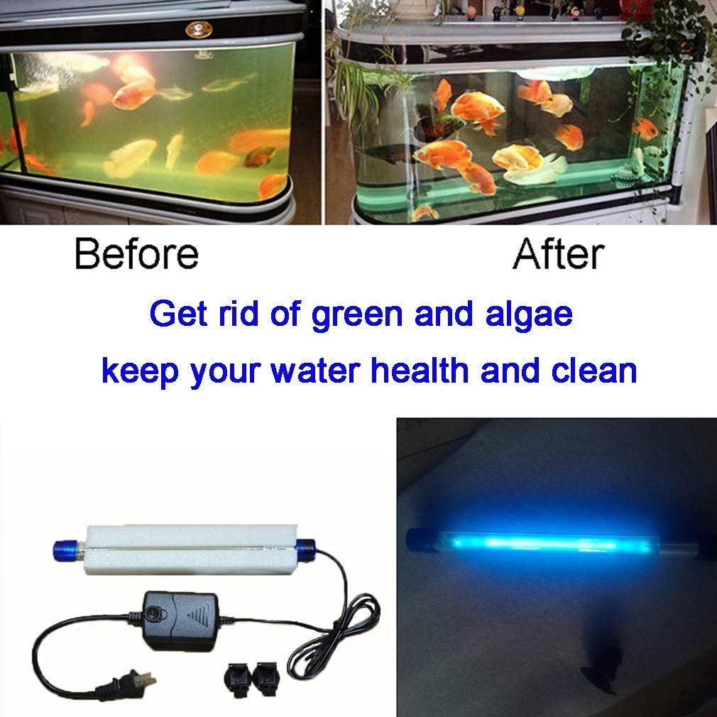 JackSuper luz algas acuario, agua verde más clara.