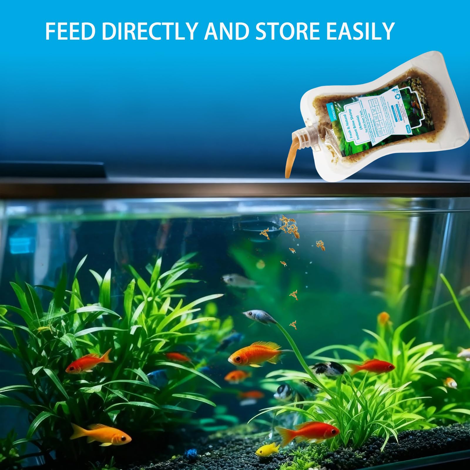JADINGSFARM Alimentación de artemia para crias y peces de acuario.