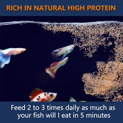 Alimento para alevines y peces pequeños con artemia de JADINGSFARM.