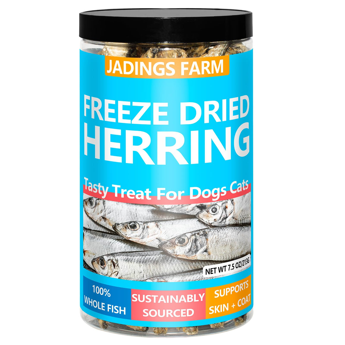 JADINGSFARM Arenque para perros en empaque práctico, snack natural sin aditivos.