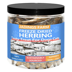 JADINGSFARM arenque salvaje liofilizado para perros, snack proteico