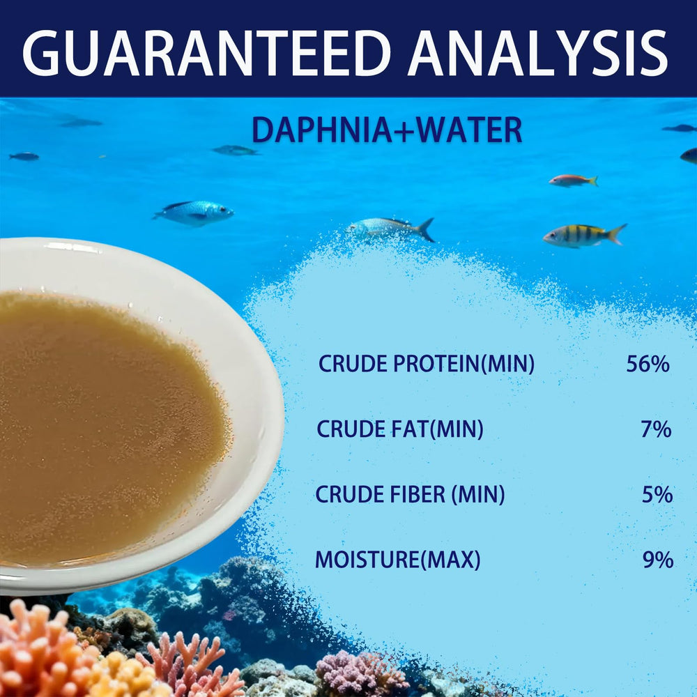 Daphnia de JADINGSFARM, alimento congelado listo para usar, ideal para peces pequeños