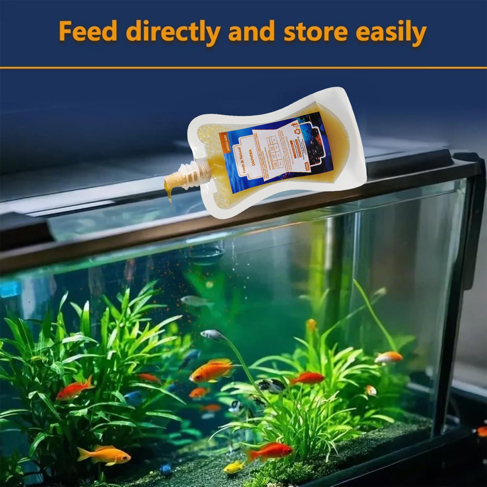 Daphnia para peces marinos, uso suave y nutrición equilibrada con JADINGSFARM