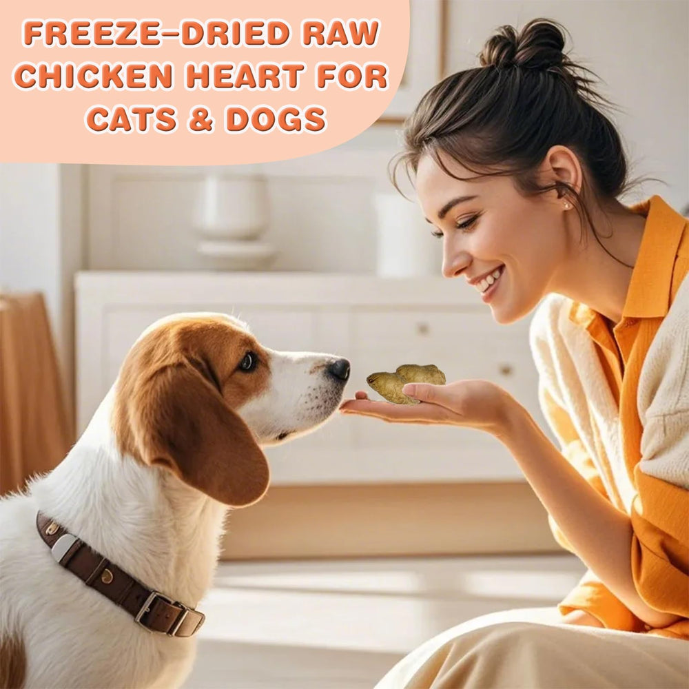 JADINGSFARM opción multi-especie: corazón de pollo deshidratado para perros y gatos