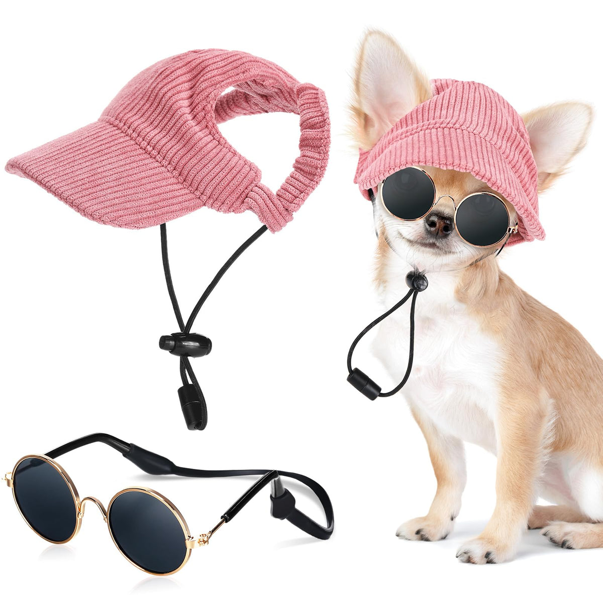 Jadive sombrero para perro pequeño con visera amplia para protección solar