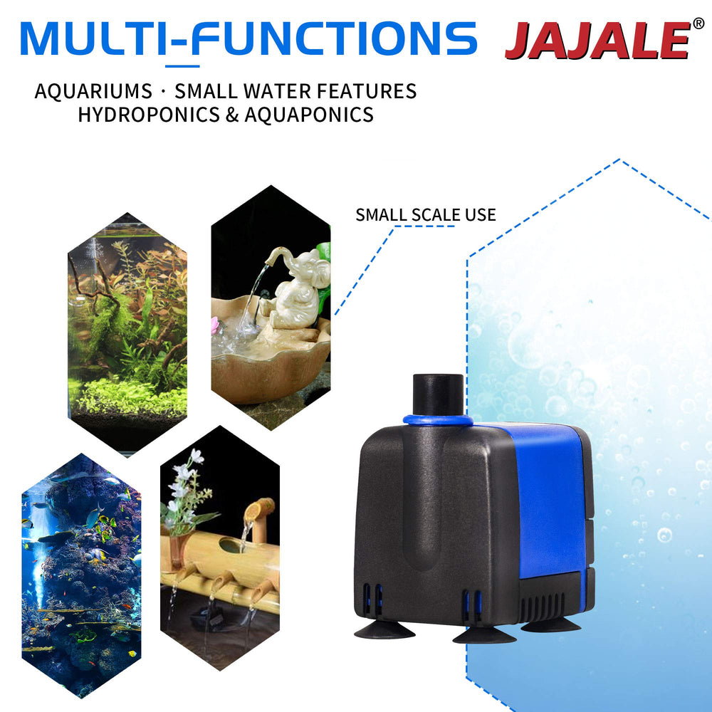 JAJALE motor eficiente de 6,5 W mantiene flujo controlado y silencioso.