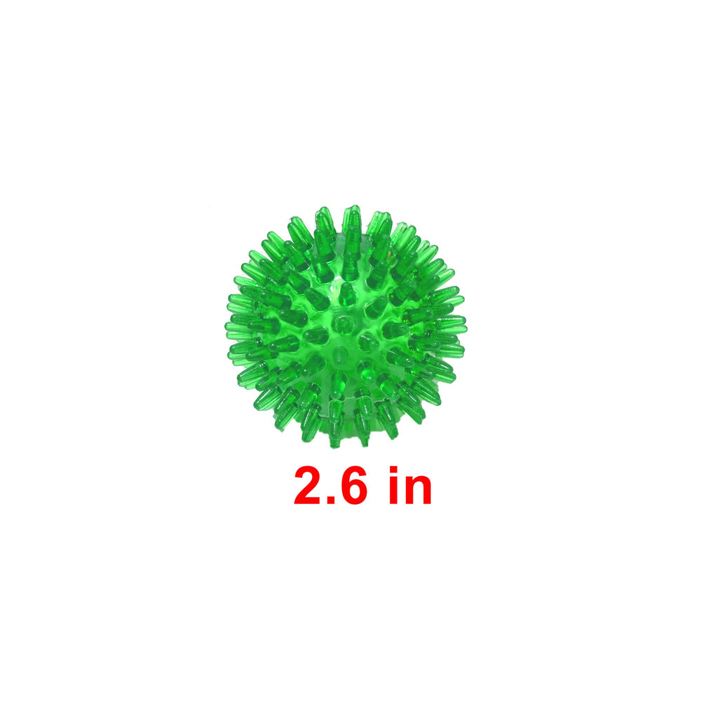 Jalousie: bola espinosa verde para juego de lanzamiento y exploración.