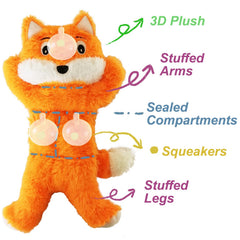 Jalousie ciervo: peluche suave para juego seguro en razas medianas.