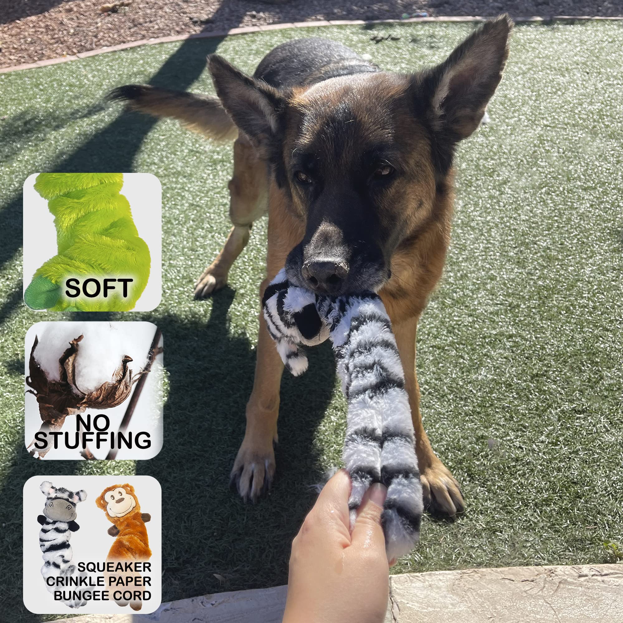 Jalousie juguete para perro con diseño elástico que imita movimiento.