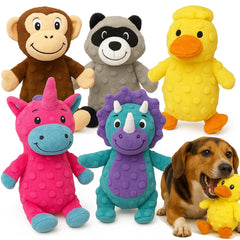 Jalousie: juguete sonoro duradero para perros medianos, ideal para juego interactivo.