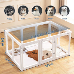 Jalove corral interior con paneles transparentes para vigilar a tu mascota.