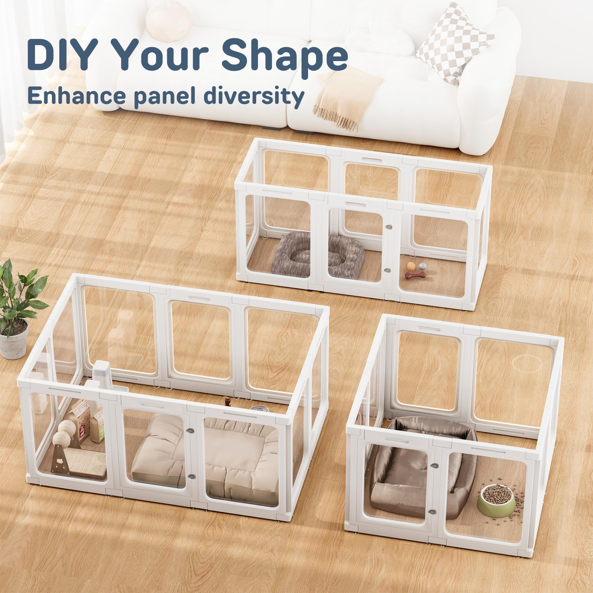 Jalove Playpen modular, expansión con paneles para adaptar el espacio.