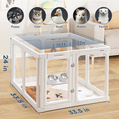 Jalove Playpen, ensamblaje sin herramientas para montaje rápido y sencillo.