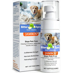 JAMBOS spray amargo para perros: disuade la masticación de muebles.