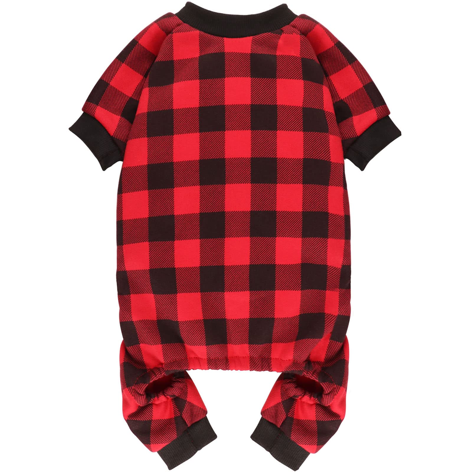 Jamktepat sudadera para perros con cuadros buffalo, ideal para abrigar y lucir en fotos festivas.