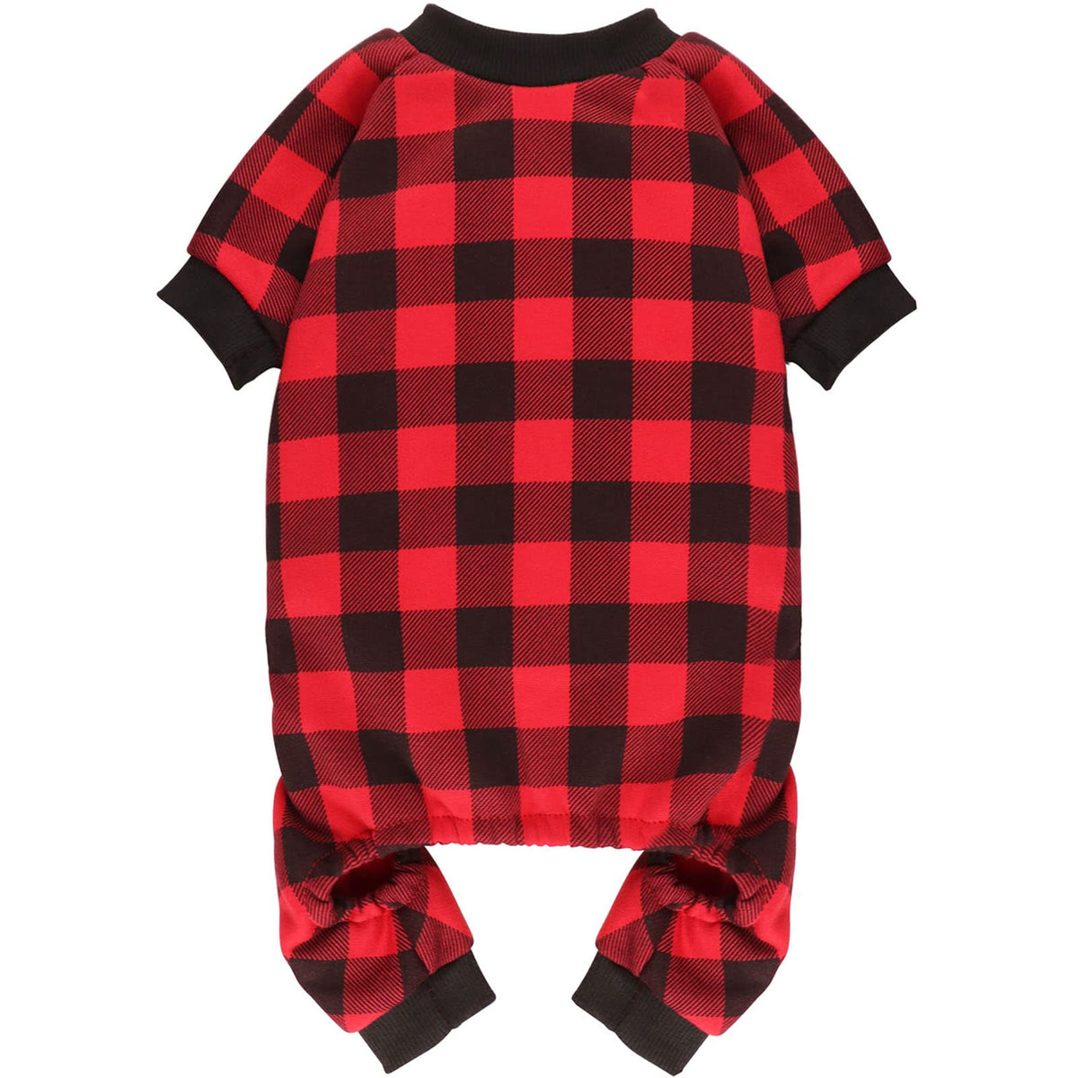 Jamktepat sudadera para perros con cuadros buffalo, ideal para abrigar y lucir en fotos festivas.