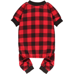 Jamktepat sudadera para perros con cuadros buffalo, ideal para abrigar y lucir en fotos festivas.