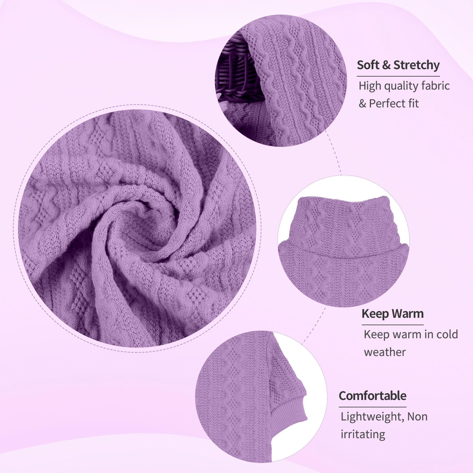 Cintura elástica Jamktepat, ajuste seguro para perro grande en morado.