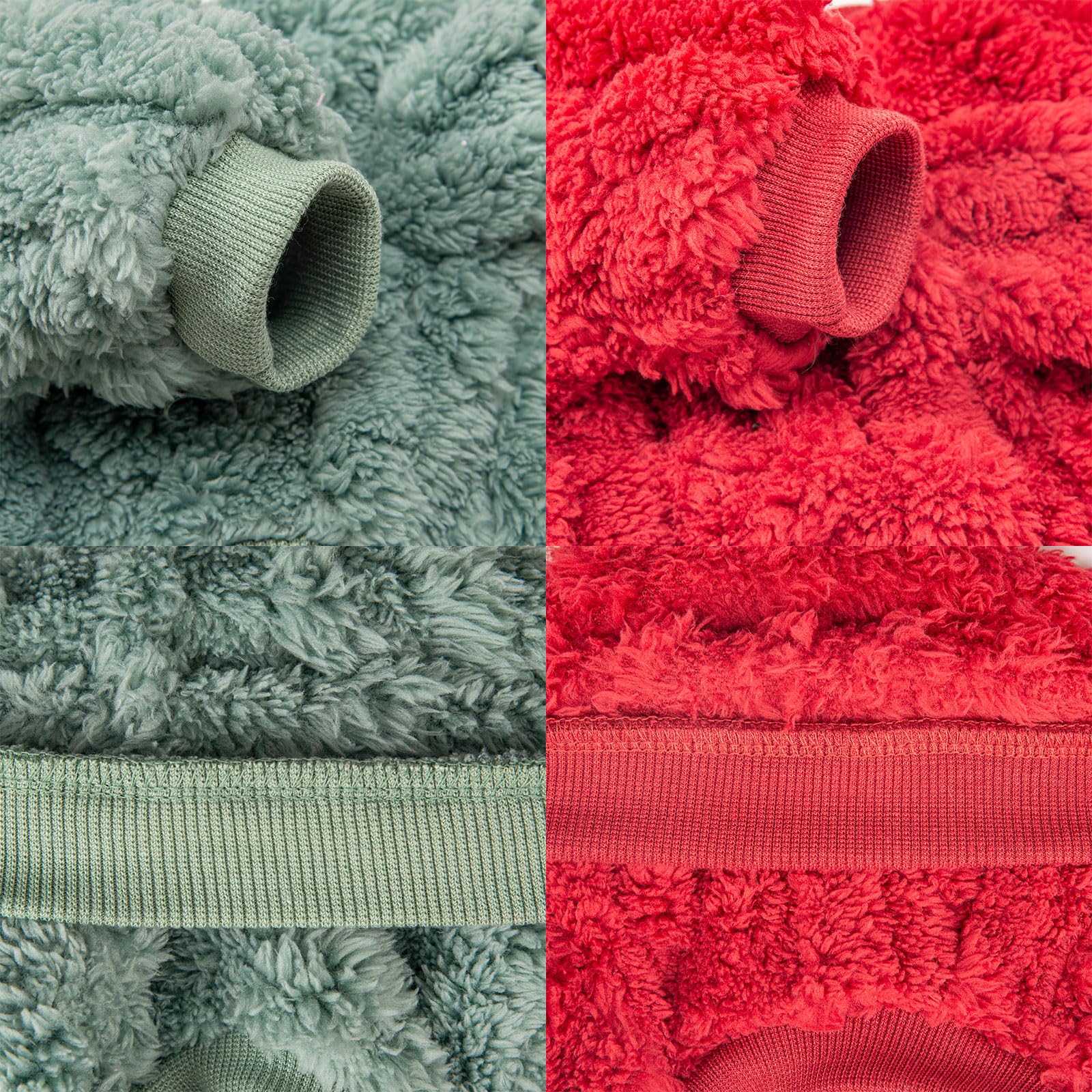 Sudadera JAMPAYANG para perro, colores verde y rojo que llaman la atención.
