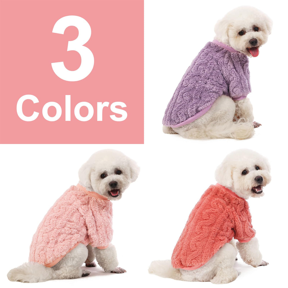 Suéter JAMPAYANG para perro rojo-rosado, pensado para inviernos cálidos.