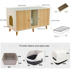 JanflyHome mueble para caja de arena con soporte para televisor de 50 pulgadas.