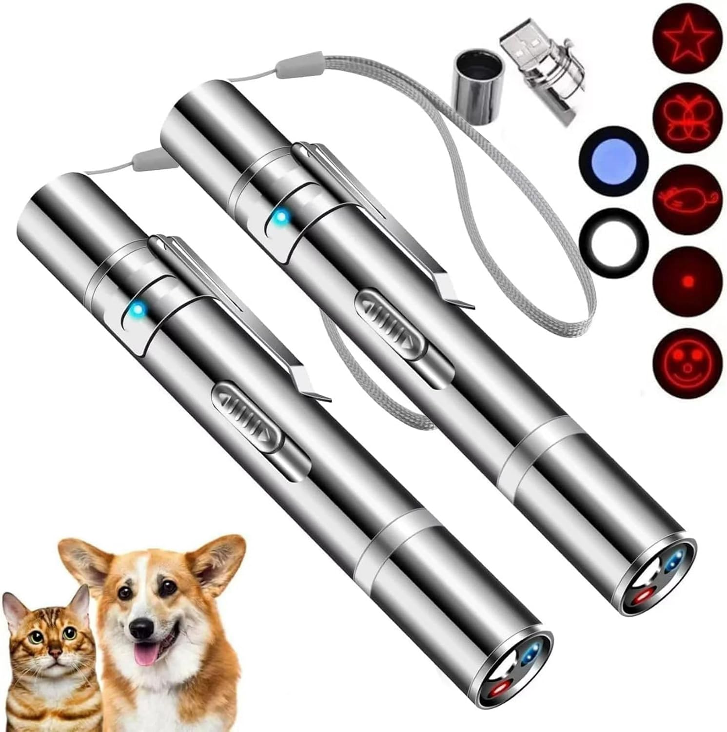 JANHER puntero laser para aves interiores, perfecto para juego interactivo