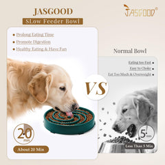 Tazón lento JASGOOD para perros medianos ralentiza cada bocado y ayuda a una experiencia más calmada