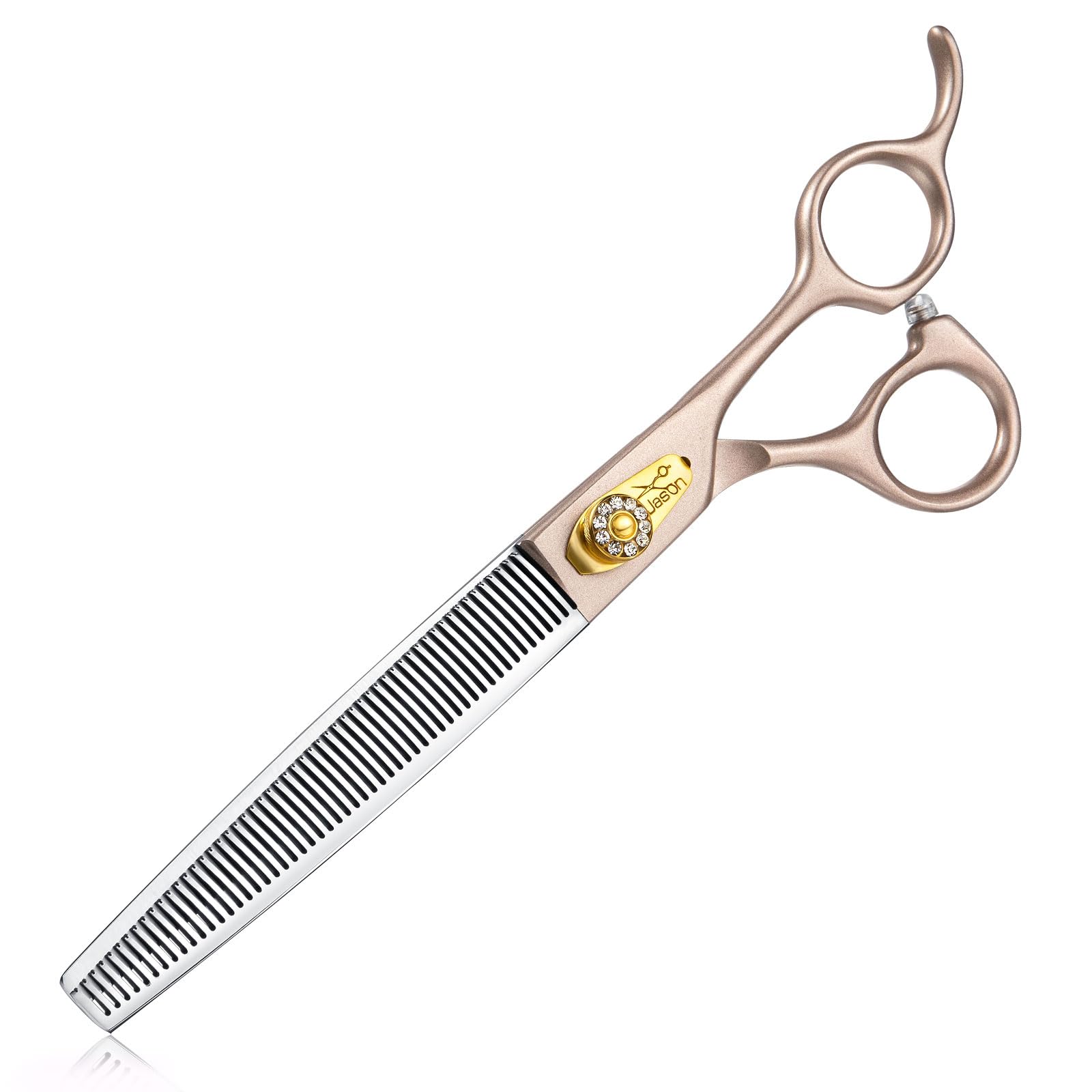Tijeras de acicalado JASON para perros de 7-5 pulgadas con 54 dientes, corte suave.