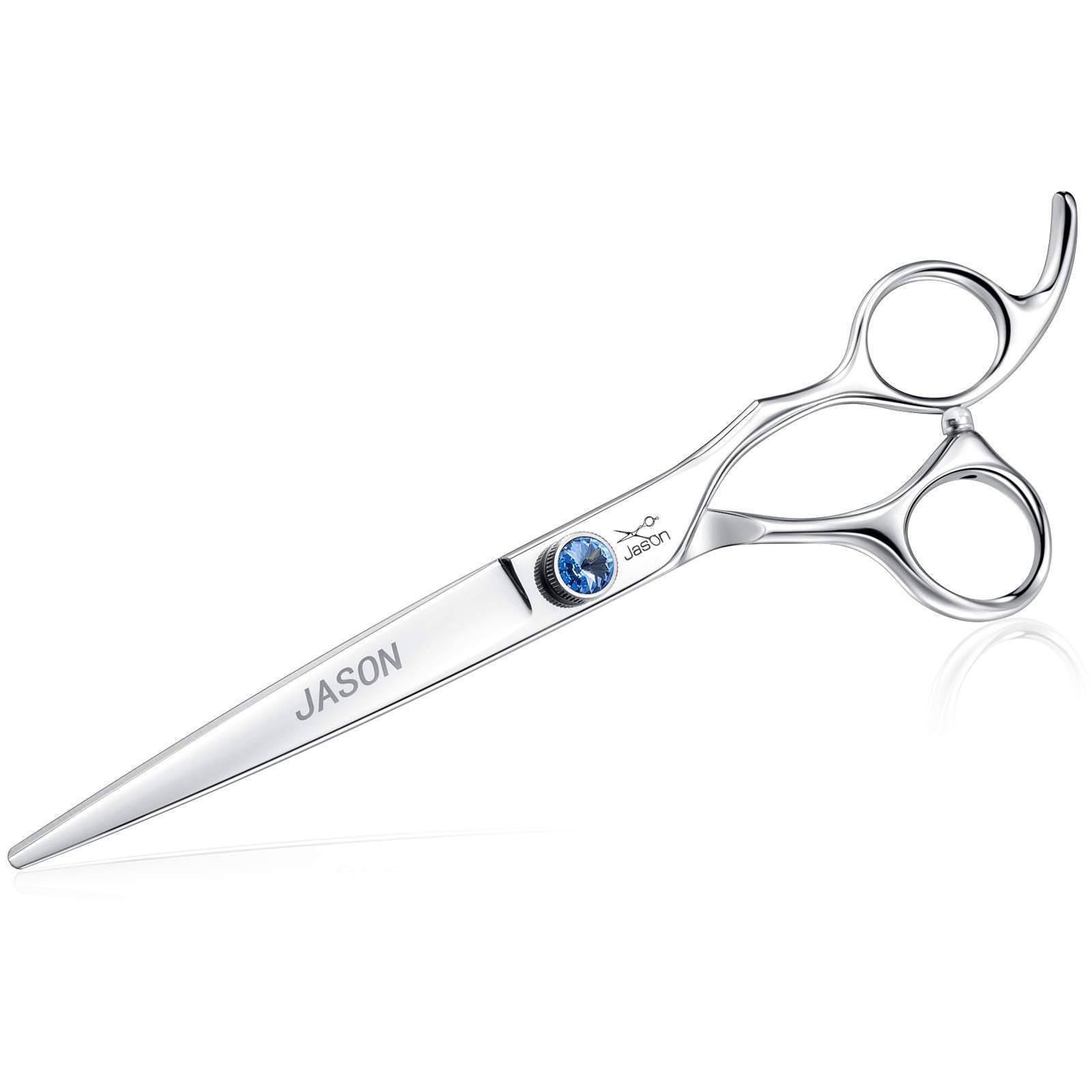 Tijeras JASON para perros rectas de 7 pulgadas, corte profesional y cómodo