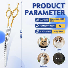 Tijeras Jason para corte profesional de pelaje canino, acabado natural