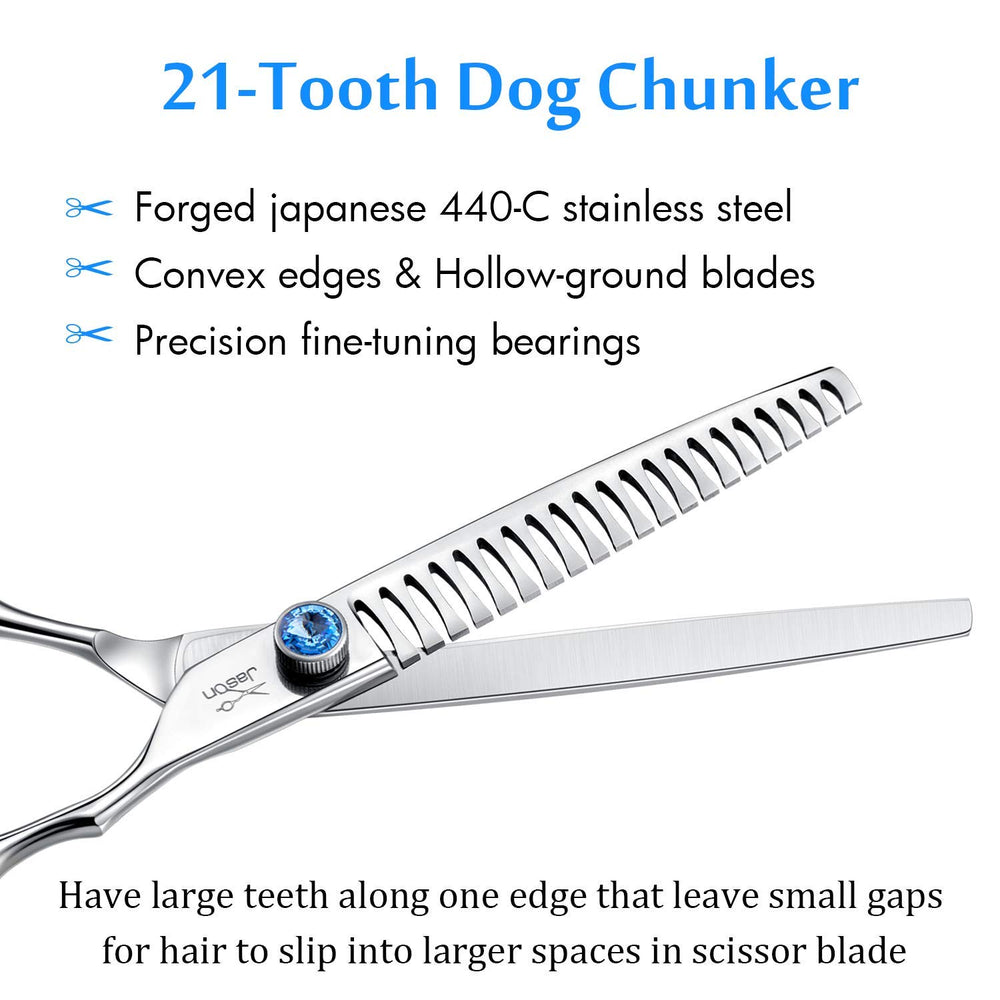 Tijeras texturizadoras JASON para perros, ideal para texturizar y dar volumen suave