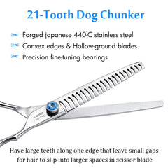 Tijeras texturizadoras JASON para perros, ideal para texturizar y dar volumen suave