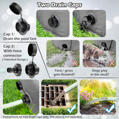 Jasonwell piscina para perros configuración rápida sin inflado