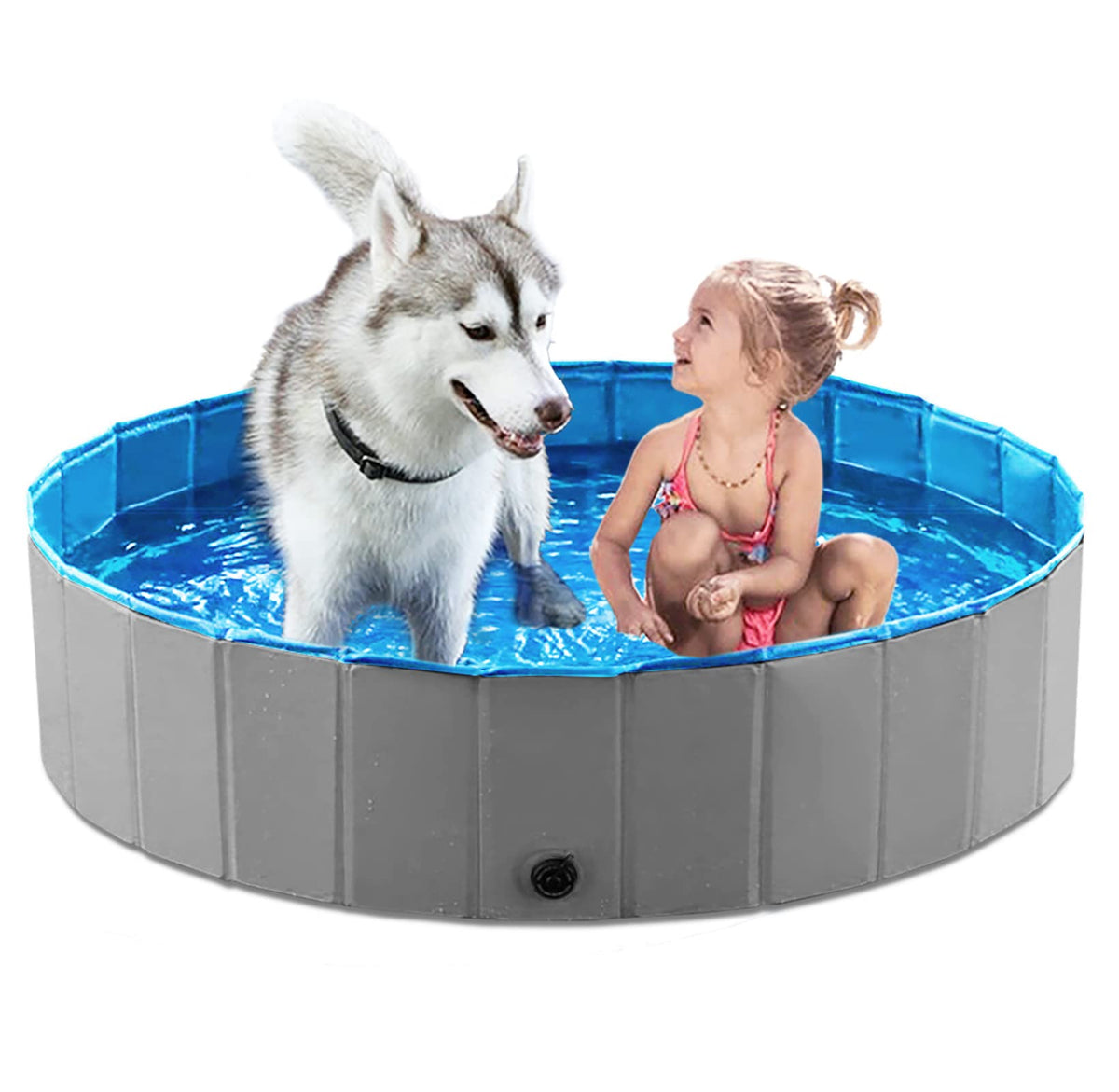 Piscina plegable Jasonwell para perros de 32 pulgadas, ideal para baño al aire libre