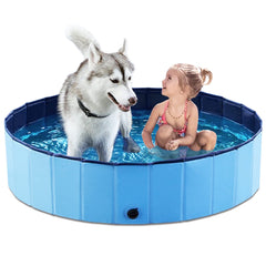 Jasonwell piscina para perros plegable de 48 pulgadas, ideal para juego al aire libre.