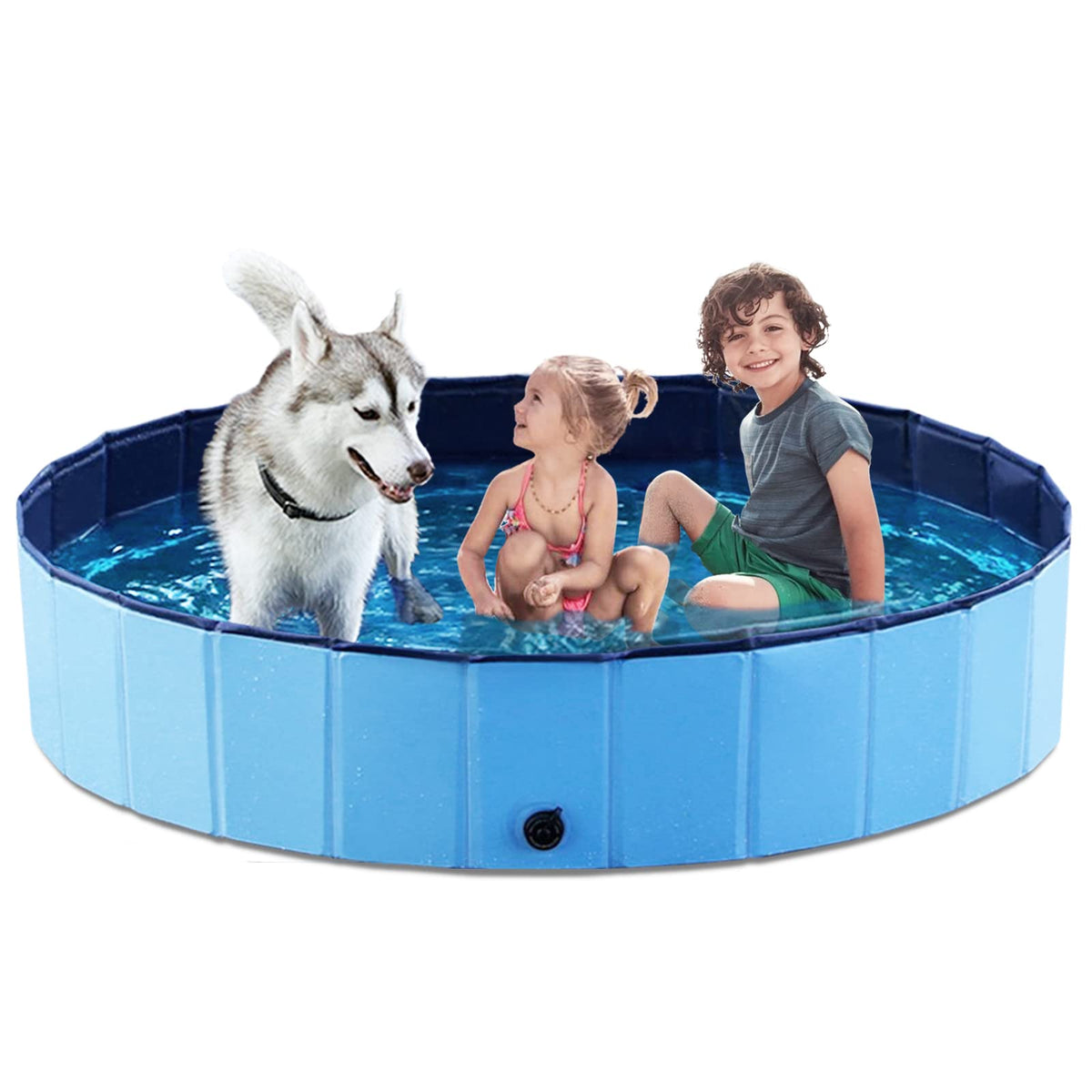 Jasonwell piscina para perros plegable lista para uso al aire libre.