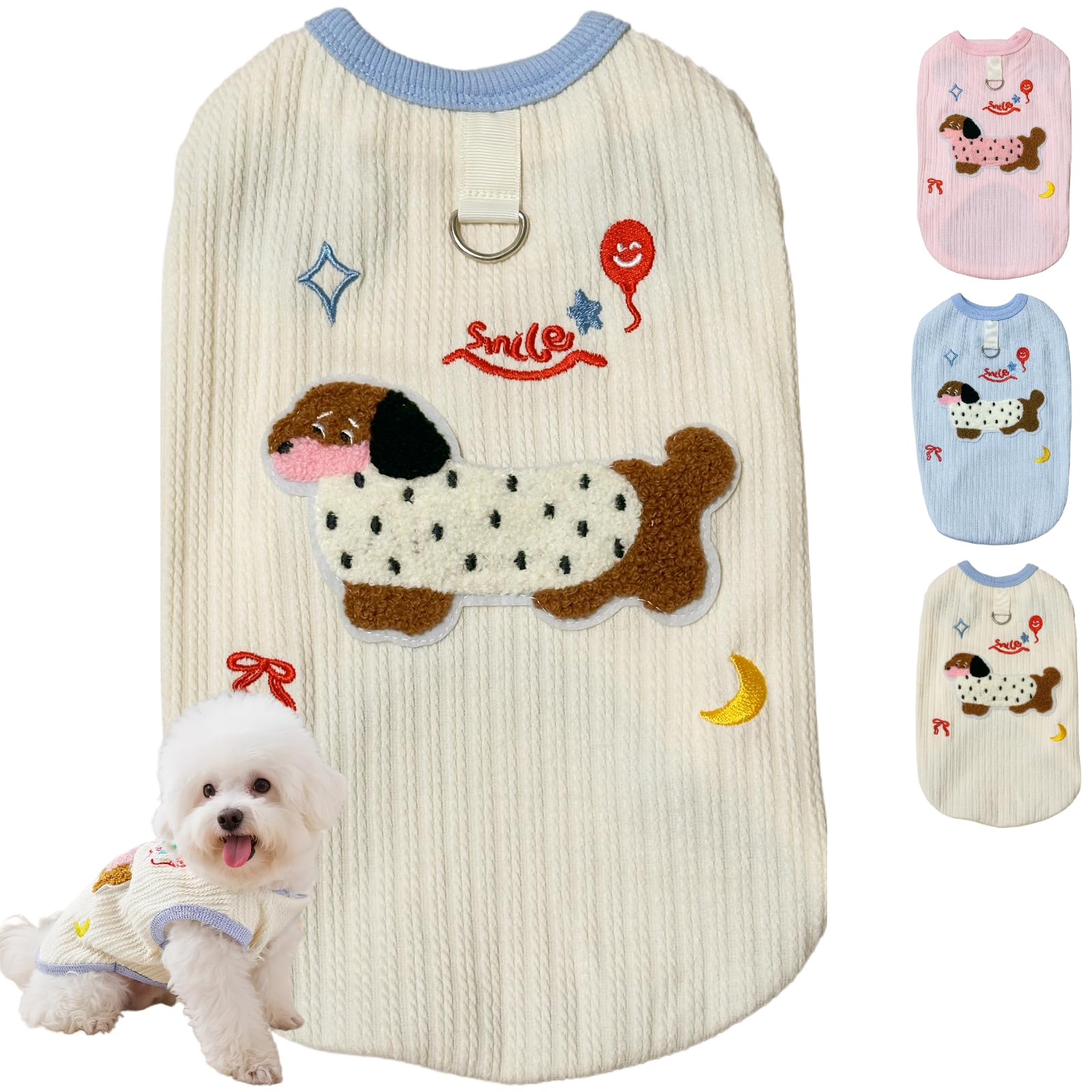 Jatmira camiseta sin mangas para mascotas beige, cómodo para uso diario.